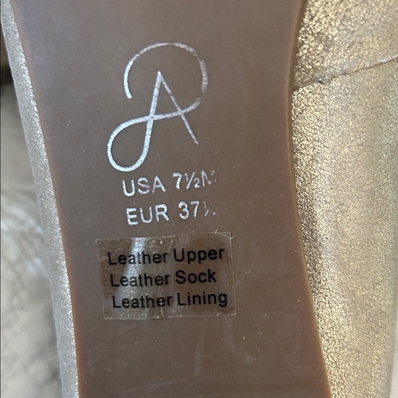 Adrianna Papell Metallic Gold Loafers - Picture 3 of 4